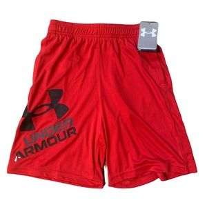 Under Armour shorts- youth med- red- NWT